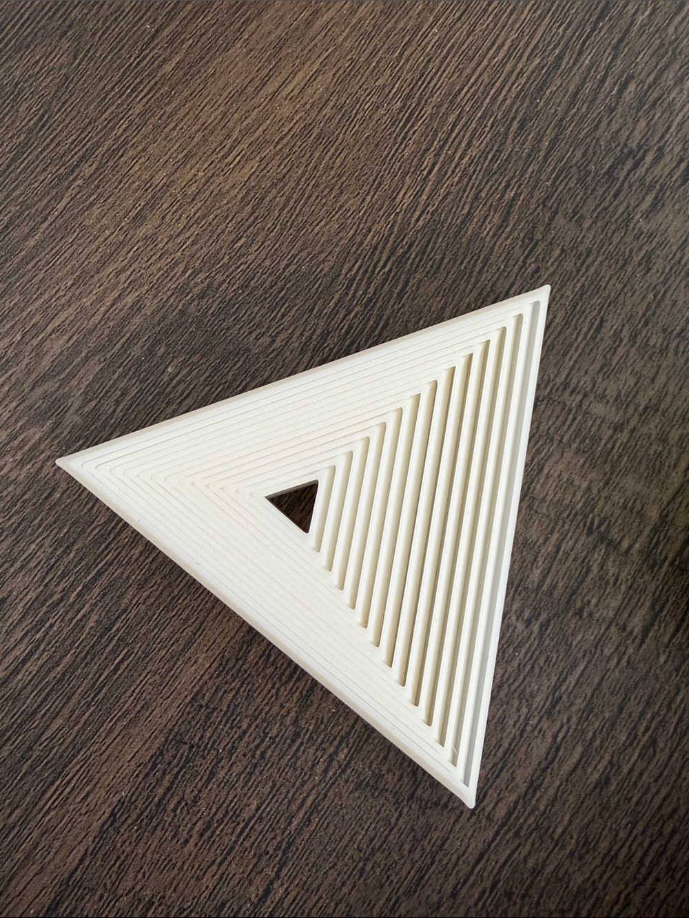White Triangular Geometric Fidget Toy